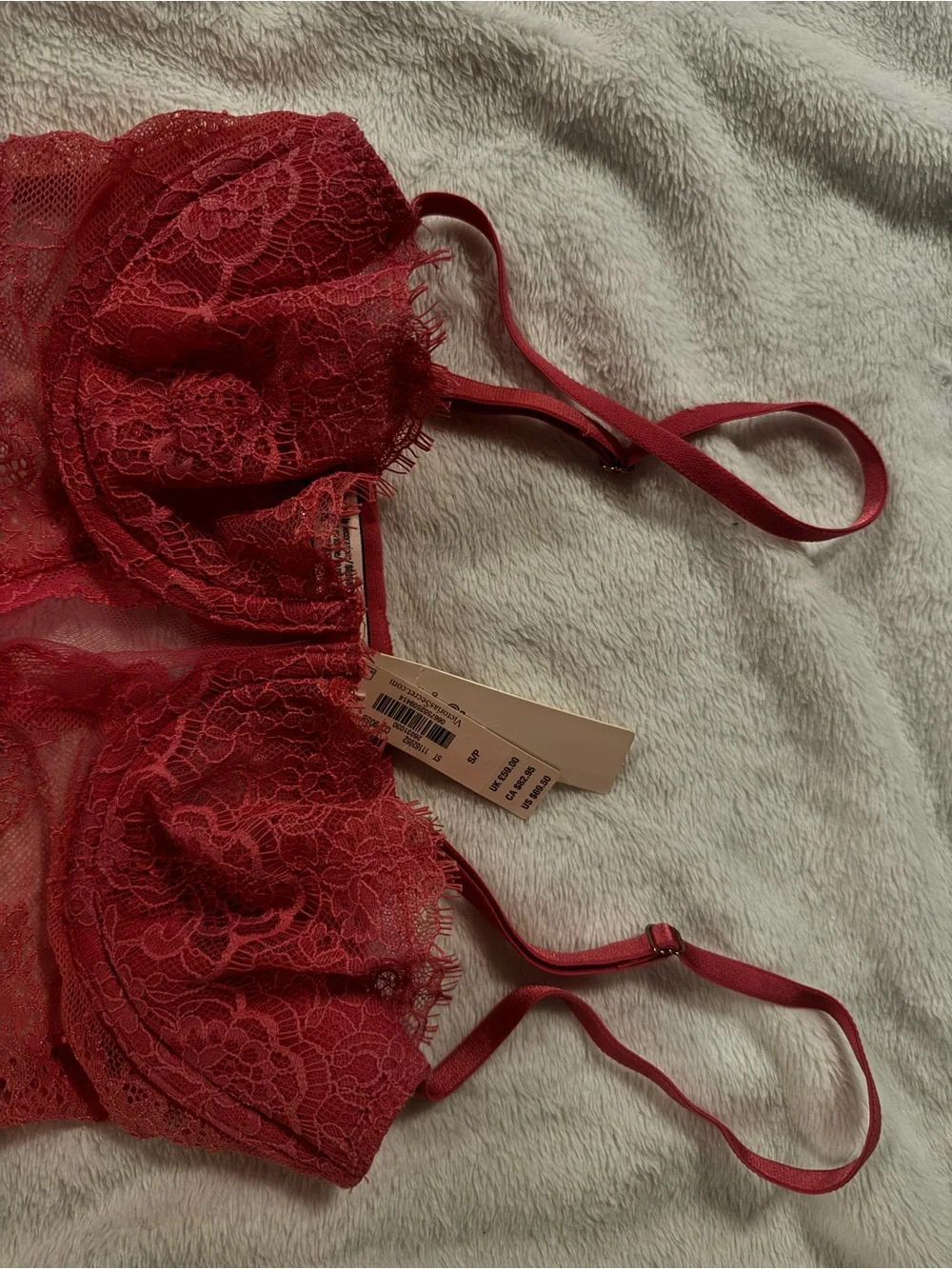 NWT Victoria's Secret Red Lace Plunge Teddy